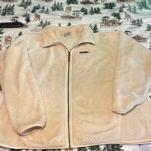 Columbia Cream Zip-Up Fleece Jacket